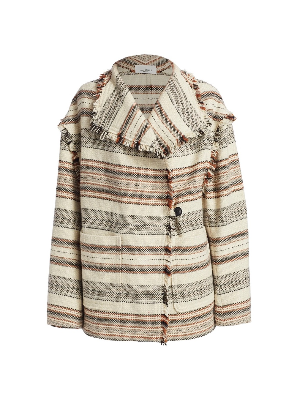 ISABEL MARANT ETOILE Josia Wool-Blend Striped Coat - Picture 3 of 9